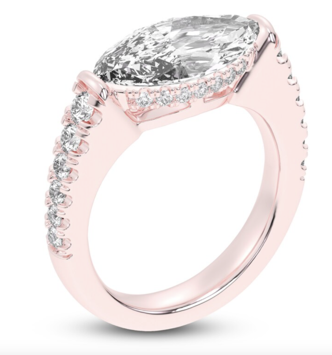 3.5 CT TW Lab-Created Marquise-Cut Diamond Engagement Ring | SimplyIn Diamonds Studio - Image 2